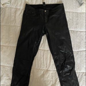 Womens pleather H&M pants